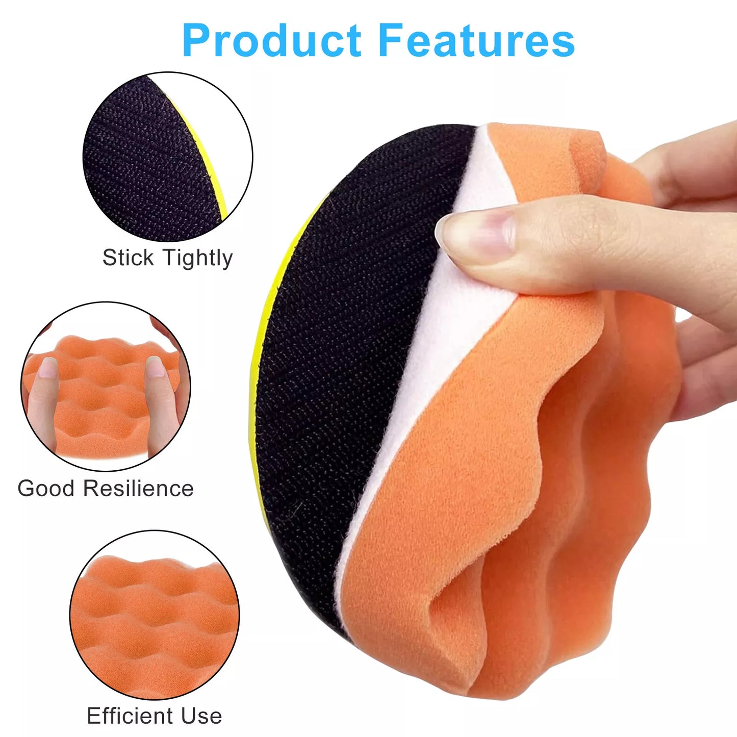 Healthadss ™ 19pc 3" Car Buffing Pads Polishing Sponge Set Waxing Foam Polisher Kit for Drill
