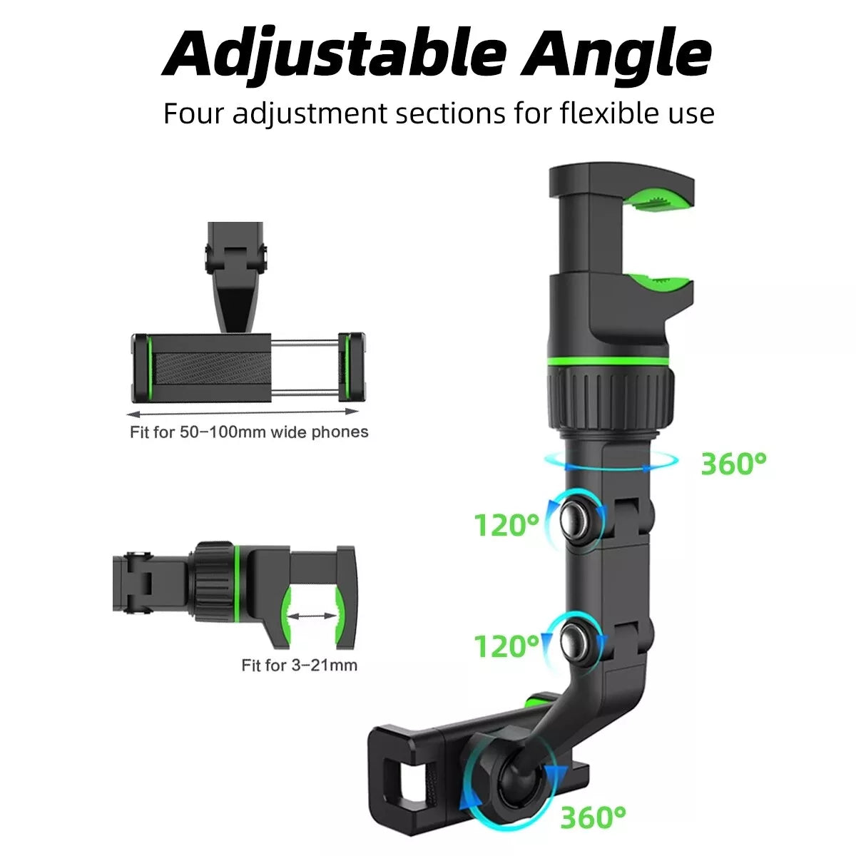 Healthadss ™ 360° Rotatable Car Phone Mount Holder Car Accessories Universal For Cell Phone