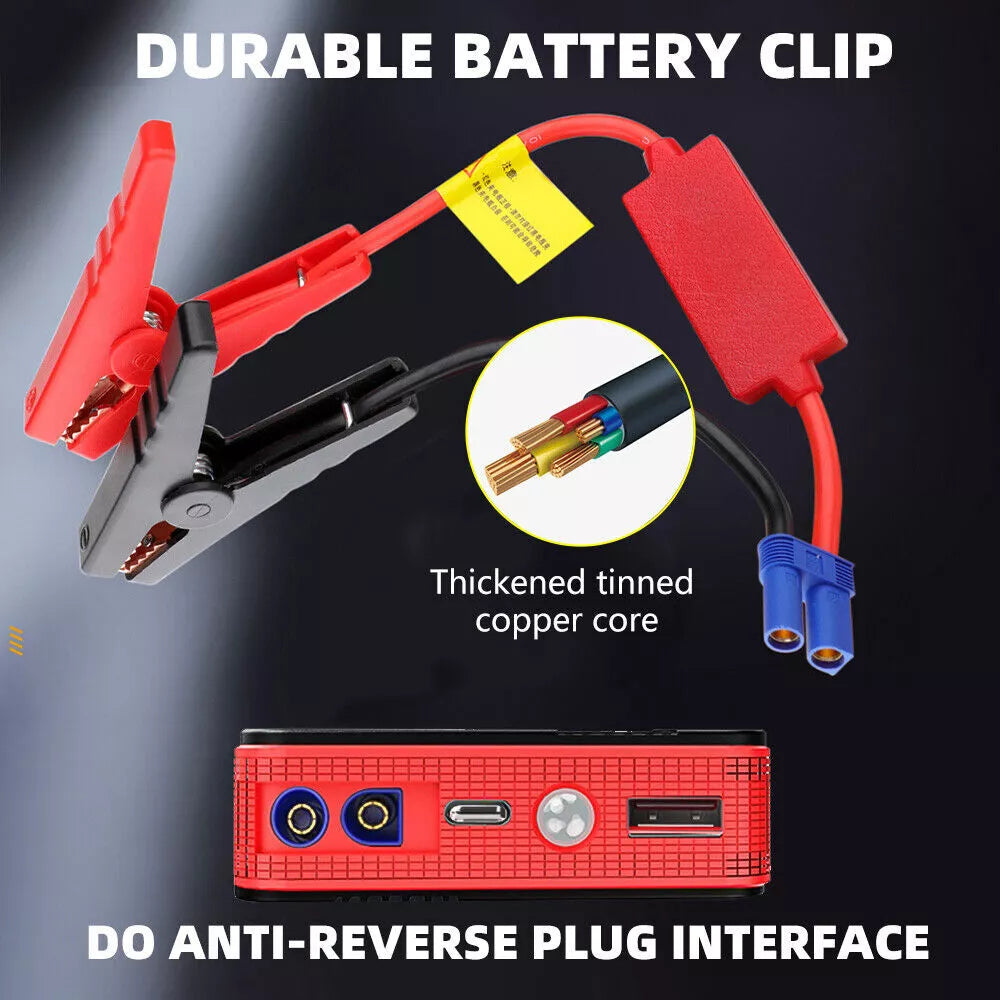 Healthadss ™ 30000mAh Car-Jump-Starter Booster Jumper Box Power Bank Battery Charger Portable