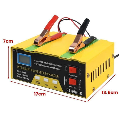 Healthadss ™ Car Battery Charger Heavy Duty 12V/24V Smart Automatic Intelligent Pulse Repair